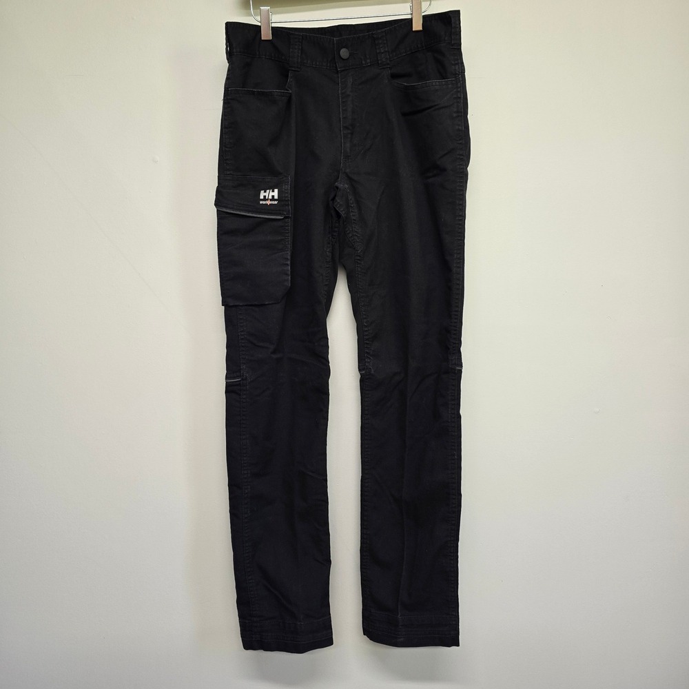 Helly Hansen Workwear Cargo Pants Mens 32x34 Black Stretch‎ Utility Gorpcore